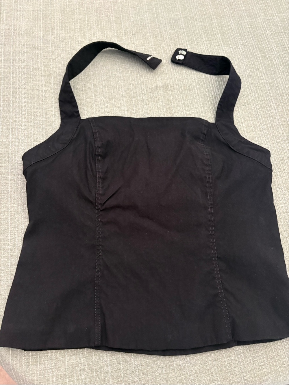 Maeve Black Structured Halter Top XL